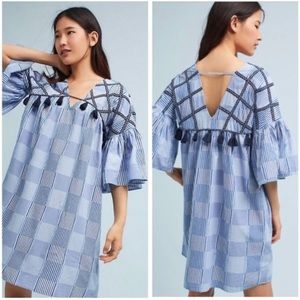 Anthropologie Tatum Embroidered Tunic Dress